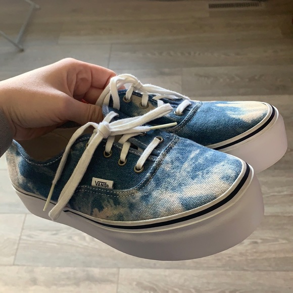 vans authentic acid denim
